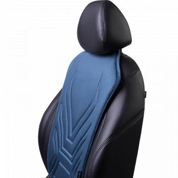 2 599 р. Накидка на сиденье (1 место Афины) ЛЮКС ст АЛЬБИОН Lord Autofashion   (мурена, строчка серо-голубая)  с доставкой в г. Майкоп. Увеличить фотографию 5
