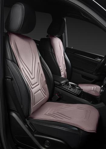 2 599 р. Накидка на сиденье (1 место Афины) ЛЮКС ст АЛЬБИОН Lord Autofashion   (розовый, строчка розовая)  с доставкой в г. Майкоп. Увеличить фотографию 3