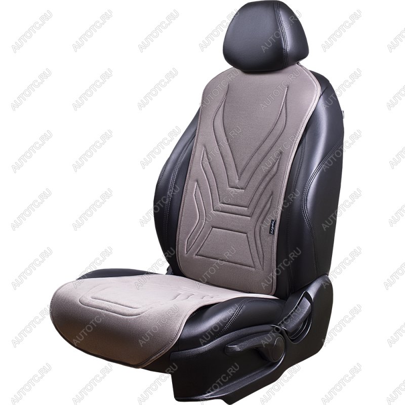 2 599 р. Накидка на сиденье (1 место Афины) ЛЮКС ст АЛЬБИОН Lord Autofashion   (серый, строчка серая)  с доставкой в г. Майкоп