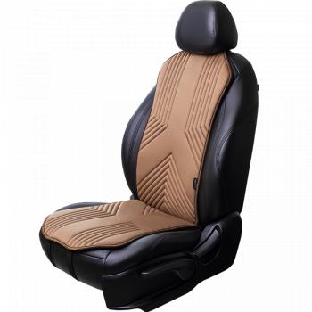 2 499 р. Накидка на сиденье (1 место Афины) ЛЮКС ст ВАН ВЭЙ Lord Autofashion   (бежевый, строчка коричневая)  с доставкой в г. Майкоп. Увеличить фотографию 8