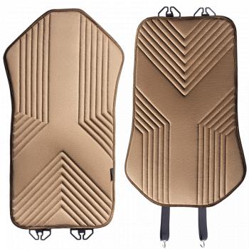 2 499 р. Накидка на сиденье (1 место Афины) ЛЮКС ст ВАН ВЭЙ Lord Autofashion   (бежевый, строчка коричневая)  с доставкой в г. Майкоп. Увеличить фотографию 9