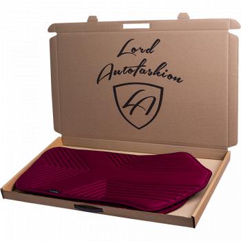 2 199 р. Накидка на сиденье (1 место Афины) ЛЮКС ст ВАН ВЭЙ Lord Autofashion   (бордовый, строчка бордовая)  с доставкой в г. Майкоп. Увеличить фотографию 8