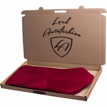 2 599 р. Накидка на сиденье (1 место Афины) ЛЮКС ст ВАН ВЭЙ Lord Autofashion   (красный, строчка темно-красный)  с доставкой в г. Майкоп. Увеличить фотографию 2