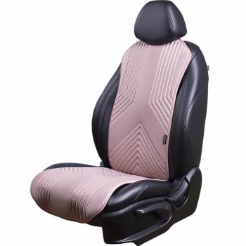 Накидка на сиденье (1 место Афины) ЛЮКС ст ВАН ВЭЙ Lord Autofashion  (розовый, строчка бежевая)