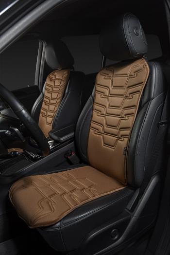 2 599 р. Накидка на сиденье (1 место Афины) ЛЮКС ст ФОРТ Lord Autofashion   (коричневый, строчка коричневая)  с доставкой в г. Майкоп. Увеличить фотографию 3