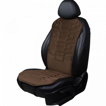 Накидка на сиденье (1 место Афины) ЛЮКС ст ФОРТ Lord Autofashion  (коричневый, строчка коричневая)