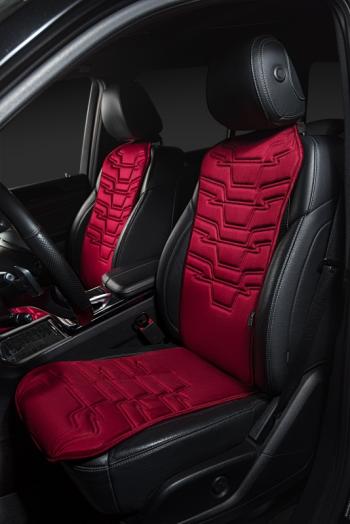 2 599 р. Накидка на сиденье (1 место Афины) ЛЮКС ст ФОРТ Lord Autofashion   (красный, строчка темно-красная)  с доставкой в г. Майкоп. Увеличить фотографию 2