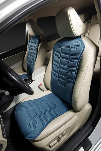 2 599 р. Накидка на сиденье (1 место Афины) ЛЮКС ст ФОРТ Lord Autofashion   (мурена, строчка серо-голубая)  с доставкой в г. Майкоп. Увеличить фотографию 3