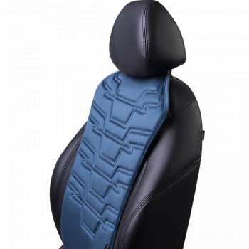2 599 р. Накидка на сиденье (1 место Афины) ЛЮКС ст ФОРТ Lord Autofashion   (мурена, строчка серо-голубая)  с доставкой в г. Майкоп. Увеличить фотографию 5