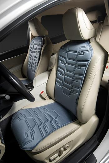 2 599 р. Накидка на сиденье (1 место Афины) ЛЮКС ст ФОРТ Lord Autofashion   (серо-голубой, строчка серо-голубая)  с доставкой в г. Майкоп. Увеличить фотографию 3