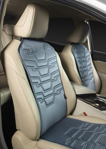 2 599 р. Накидка на сиденье (1 место Афины) ЛЮКС ст ФОРТ Lord Autofashion   (серо-голубой, строчка серо-голубая)  с доставкой в г. Майкоп. Увеличить фотографию 5