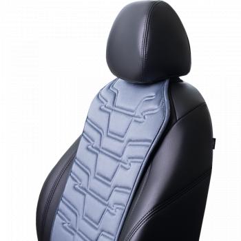 2 599 р. Накидка на сиденье (1 место Афины) ЛЮКС ст ФОРТ Lord Autofashion   (серо-голубой, строчка серо-голубая)  с доставкой в г. Майкоп. Увеличить фотографию 6