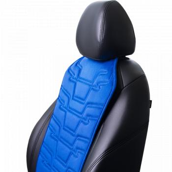 2 599 р. Накидка на сиденье (1 место Афины) ЛЮКС ст ФОРТ Lord Autofashion   (синий, строчка темно-синяя)  с доставкой в г. Майкоп. Увеличить фотографию 11