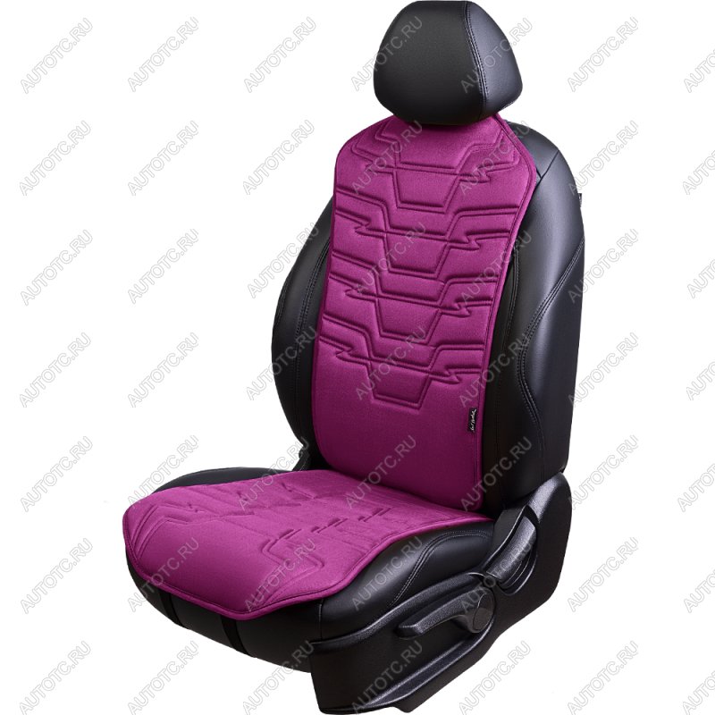 2 599 р. Накидка на сиденье (1 место Афины) ЛЮКС ст ФОРТ Lord Autofashion   (фуксия, строчка темно-лиловая)  с доставкой в г. Майкоп