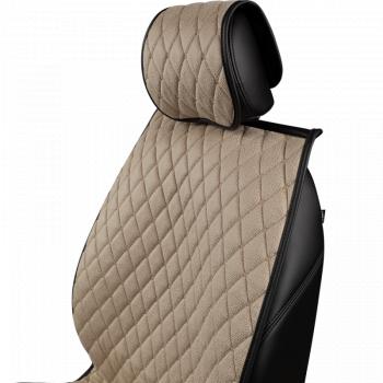 2 999 р. Накидка на сиденье (2 места Каир) ТЕЙЛОР ст БАЙРОН Lord Autofashion   (бежевый, строчка бежевая)  с доставкой в г. Майкоп. Увеличить фотографию 8