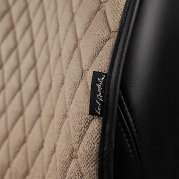 2 999 р. Накидка на сиденье (2 места Каир) ТЕЙЛОР ст БАЙРОН Lord Autofashion   (бежевый, строчка бежевая)  с доставкой в г. Майкоп. Увеличить фотографию 9