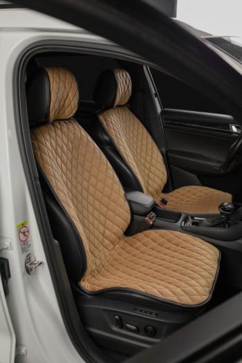 2 999 р. Накидка на сиденье (2 места Каир) ТЕЙЛОР ст БАЙРОН Lord Autofashion   (бронза, строчка бежевая)  с доставкой в г. Майкоп. Увеличить фотографию 4