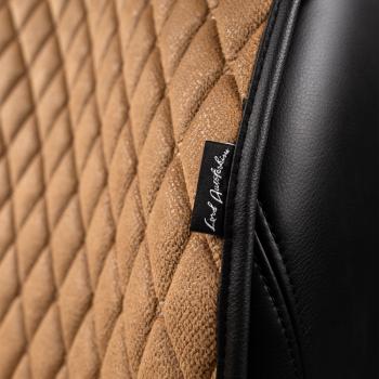2 999 р. Накидка на сиденье (2 места Каир) ТЕЙЛОР ст БАЙРОН Lord Autofashion   (бронза, строчка бежевая)  с доставкой в г. Майкоп. Увеличить фотографию 9