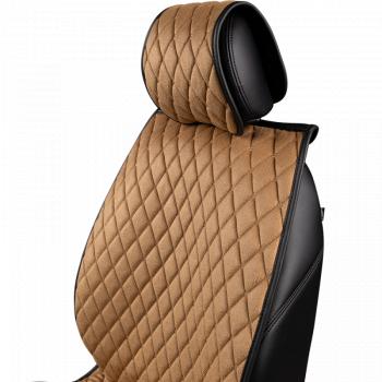 2 999 р. Накидка на сиденье (2 места Каир) ТЕЙЛОР ст БАЙРОН Lord Autofashion   (бронза, строчка бежевая)  с доставкой в г. Майкоп. Увеличить фотографию 2