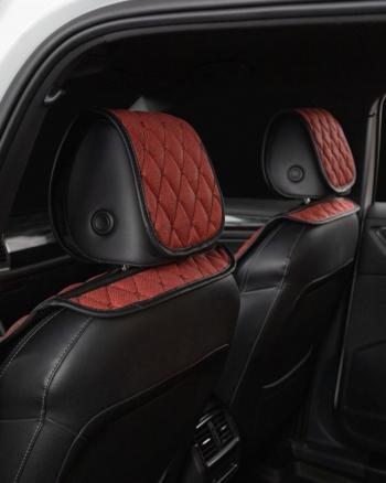2 999 р. Накидка на сиденье (2 места Каир) ТЕЙЛОР ст БАЙРОН Lord Autofashion   (красный, строчка черная)  с доставкой в г. Майкоп. Увеличить фотографию 7