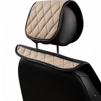 2 999 р. Накидка на сиденье (2 места Каир) ТЕЙЛОР ст БАЙРОН Lord Autofashion   (светло-бежевый, строчка бежевая)  с доставкой в г. Майкоп. Увеличить фотографию 5