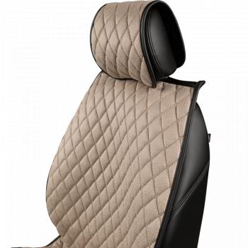 2 999 р. Накидка на сиденье (2 места Каир) ТЕЙЛОР ст БАЙРОН Lord Autofashion   (светло-бежевый, строчка бежевая)  с доставкой в г. Майкоп. Увеличить фотографию 8