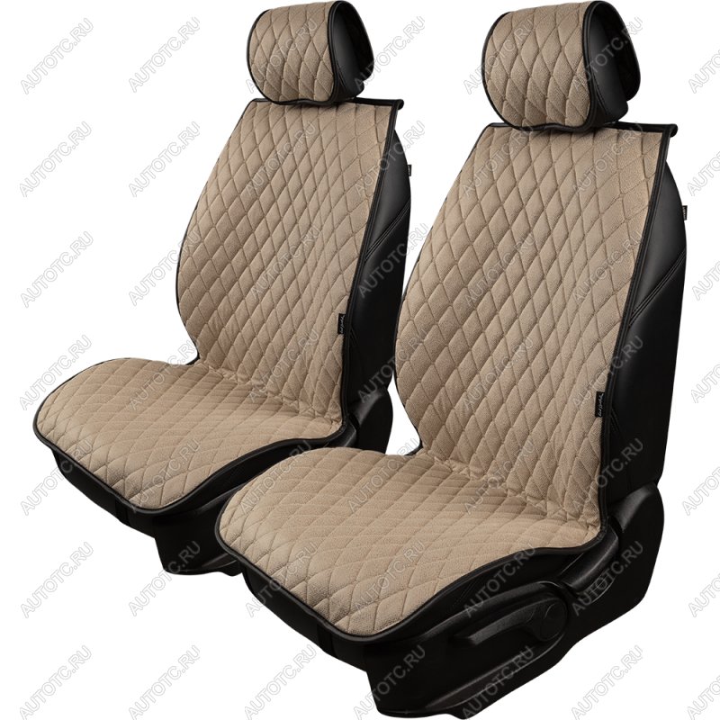 2 999 р. Накидка на сиденье (2 места Каир) ТЕЙЛОР ст БАЙРОН Lord Autofashion   (светло-бежевый, строчка бежевая)  с доставкой в г. Майкоп
