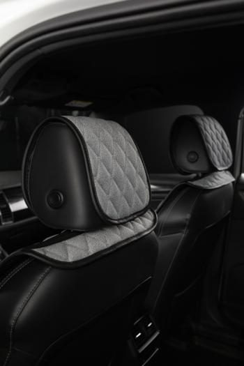 2 899 р. Накидка на сиденье (2 места Каир) ТЕЙЛОР ст БАЙРОН Lord Autofashion   (светло-серая, строчка серая)  с доставкой в г. Майкоп. Увеличить фотографию 2