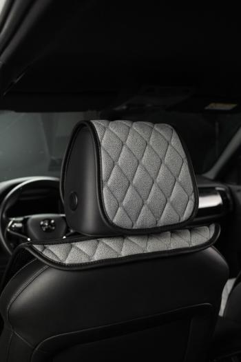 2 899 р. Накидка на сиденье (2 места Каир) ТЕЙЛОР ст БАЙРОН Lord Autofashion   (светло-серая, строчка серая)  с доставкой в г. Майкоп. Увеличить фотографию 3