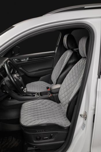 2 899 р. Накидка на сиденье (2 места Каир) ТЕЙЛОР ст БАЙРОН Lord Autofashion   (светло-серая, строчка серая)  с доставкой в г. Майкоп. Увеличить фотографию 5