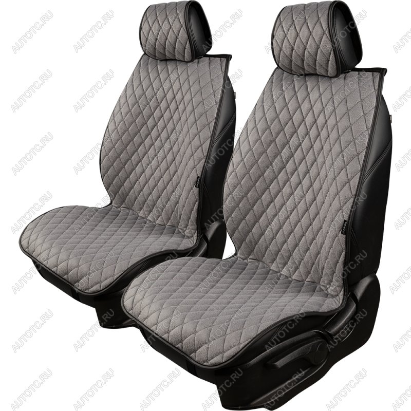 2 899 р. Накидка на сиденье (2 места Каир) ТЕЙЛОР ст БАЙРОН Lord Autofashion   (светло-серая, строчка серая)  с доставкой в г. Майкоп