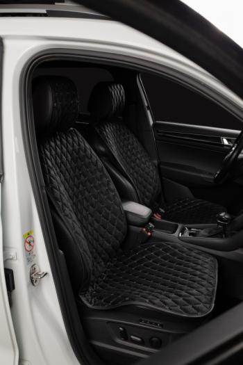 2 779 р. Накидка на сиденье (2 места Каир) ТЕЙЛОР ст БАЙРОН Lord Autofashion   (черный, строчка серая)  с доставкой в г. Майкоп. Увеличить фотографию 3
