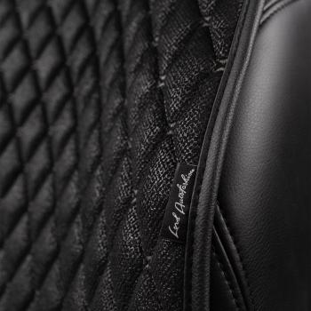 2 779 р. Накидка на сиденье (2 места Каир) ТЕЙЛОР ст БАЙРОН Lord Autofashion   (черный, строчка серая)  с доставкой в г. Майкоп. Увеличить фотографию 7
