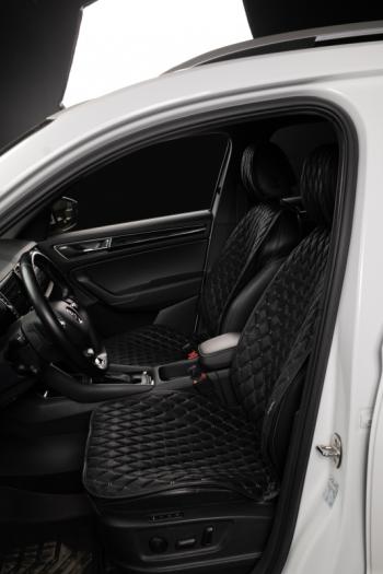 2 779 р. Накидка на сиденье (2 места Каир) ТЕЙЛОР ст БАЙРОН Lord Autofashion   (черный, строчка серая)  с доставкой в г. Майкоп. Увеличить фотографию 2