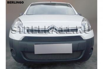 Зимняя заглушка решетки радиатора (низ) Стрелка11 CITROEN Berlingo B9 дорестайлинг (2008-2016) (черная)