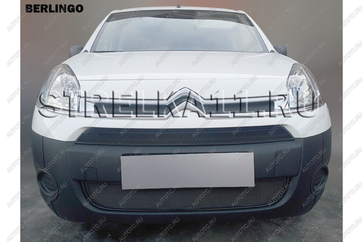 759 р. Зимняя заглушка решетки радиатора (низ) Стрелка11 CITROEN Berlingo B9 дорестайлинг (2008-2016) (черная)  с доставкой в г. Майкоп
