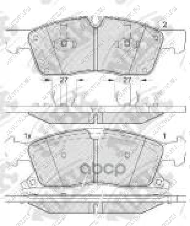 5 649 р. Колодки тормозные передние (4шт.) NIBK Jeep Grand Cherokee WK2 2-ой рестайлинг (2017-2022)  с доставкой в г. Майкоп