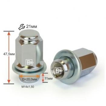 Вектор M14x1.5 Гайка под гаечный ключ (пос.место: прессшайба) диска колеса 