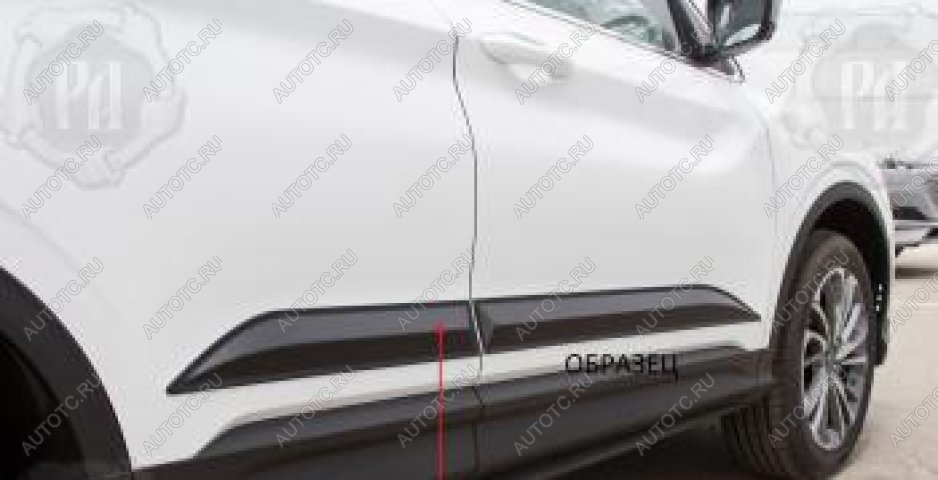 1 489 р. Молдинг двери передний левый Русская Артель KIA Soul PS рестайлинг (2017-2019) (глянец под покраску)  с доставкой в г. Майкоп