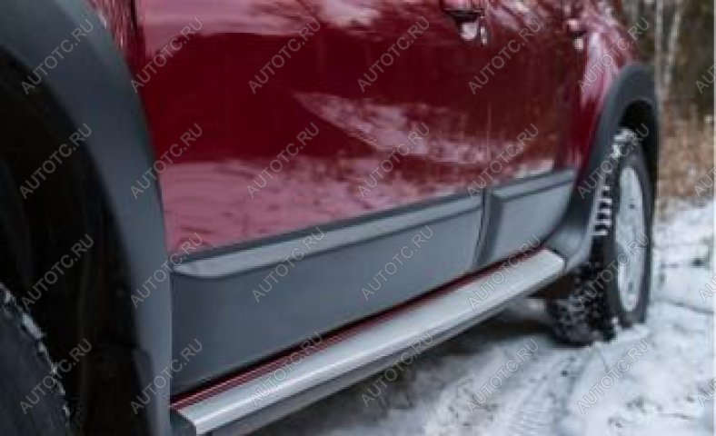 2 059 р. Задний левый молдинги на двери Русская Артель  Renault Duster  HS (2010-2015) дорестайлинг (шагрень)  с доставкой в г. Майкоп
