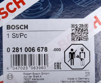 12 599 р. Датчик массового расхода воздуха KIA Carnival,Sorento BOSCH BOSCH 0281006678 BOSCH 0281006678  с доставкой в г. Майкоп. Увеличить фотографию 7
