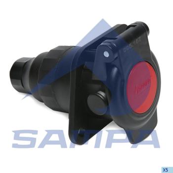 929 р. Разъем электрический прицепа ISO 7638 7-полюсный АБС (розетка) SAMPA SAMPA 095.157 SAMPA 095.157  с доставкой в г. Майкоп. Увеличить фотографию 1