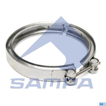 979 р. Хомут глушителя VOLVO FH (d=127) SAMPA SAMPA 037.153 SAMPA 037.153  с доставкой в г. Майкоп. Увеличить фотографию 1
