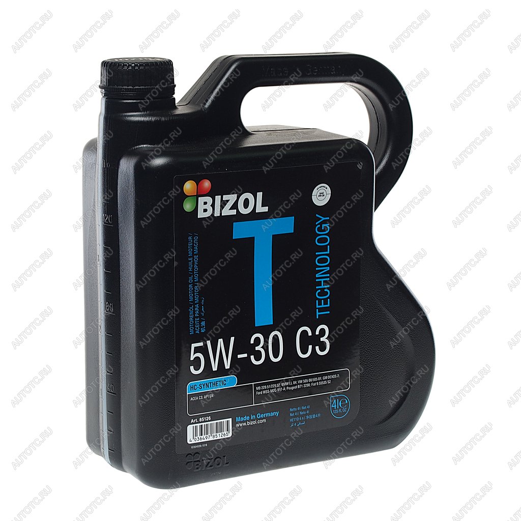 4 999 р. Масло моторное TECHNOLOGY 5W30 C3 синт.4л BIZOL BIZOL 85126  с доставкой в г. Майкоп