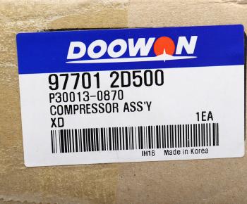 29 999 р. Компрессор HYUNDAI Elantra (00-) кондиционера DOOWON DOOWON 97701-2d500  с доставкой в г. Майкоп. Увеличить фотографию 6