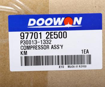 24 799 р. Компрессор HYUNDAI Tucson (04-) (2.0) KIA Sportage (04-) (2.0) кондиционера DOOWON DOOWON 97701-2e500  с доставкой в г. Майкоп. Увеличить фотографию 6