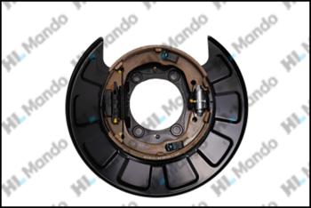 11 399 р. Щит тормоза HYUNDAI Santa Fe (05-) задний левый (с колодками) MANDO MANDO ex582502b000 MANDO ex582502b000  с доставкой в г. Майкоп. Увеличить фотографию 3