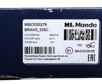 2 569 р. Диск тормозной FIAT Doblo (05-) передний (1шт.) MANDO MANDO mbc035279 MANDO mbc035279  с доставкой в г. Майкоп. Увеличить фотографию 7