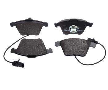 2 679 р. Колодки тормозные AUDI A6 (3.0),Allroad (00-) с датчиком передние (4шт.) MANDO MANDO mbf015369 MANDO mbf015369  с доставкой в г. Майкоп. Увеличить фотографию 1
