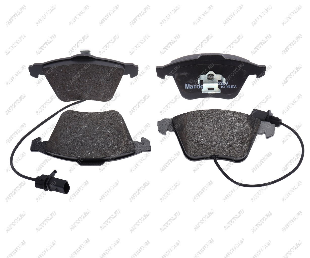 2 679 р. Колодки тормозные AUDI A6 (3.0),Allroad (00-) с датчиком передние (4шт.) MANDO MANDO mbf015369 MANDO mbf015369  с доставкой в г. Майкоп